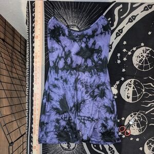 SHEIN Purple and Black Tie-Dye Bodysuit